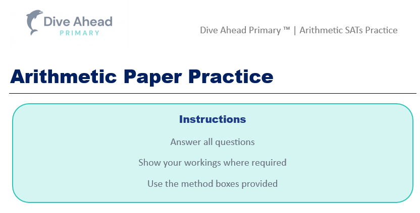 Arithmetic Paper 1 - A