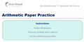Arithmetic Paper 1 - A